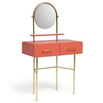 Habitat Wilderness 2 Drawer Dressing Table - Coral (H139 x W80 x D40cm)