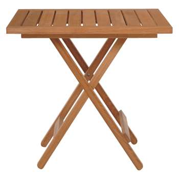 Habitat Zeno Solid Oak Folding Garden Table (H75 x W76 x D76cm)