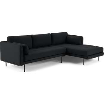 Harlow Right Hand Facing Chaise End Sofa, Elite Slate (H83 x W265 x D165cm)
