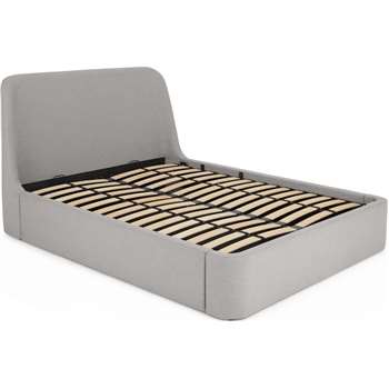 Hayllar Double Bed with Ottoman Storage, Cool Grey (H110 x W151 x D214cm)