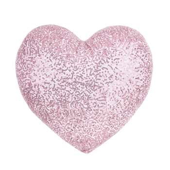 Heart Shaped Sequin Cushion (35 x 35cm)