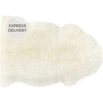 Helgar Sheepskin Rug, Ivory (H60 x W90 x D3cm)