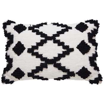 HENATO black and white wool cushion (40 x 60cm)