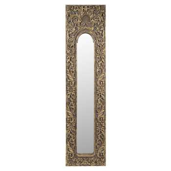 HOA golden resin trumeau mirror (178 x 44cm)