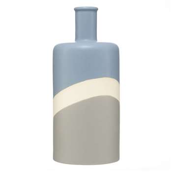 Home Collection Blue Two Tone Bottle Vase (32 x 13cm)