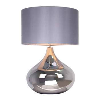 Home Collection claire Table Lamp, Pale Grey (57 x 40cm)