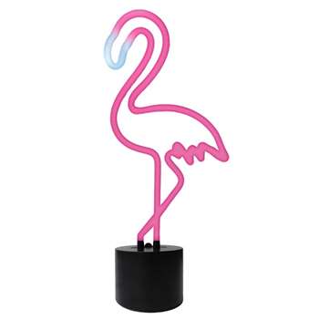 Home Collection - Pink Flamingo Neon Table Lamp (H41 x W16cm)