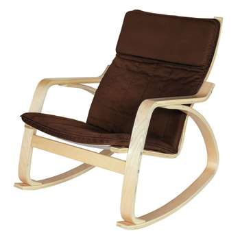 HOME Fabric Rocking Chair - Chocolate (83 x 67cm)