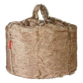 Argos Home Faux Fur Beanbag - Chocolate (H80 x W60 x D60cm)