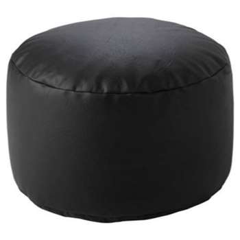 Argos Home Leather Effect Footstool - Black (H25 x W45 x D45cm)