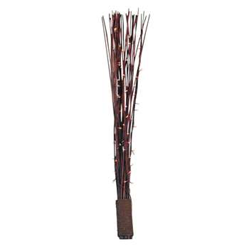 HOME Rope Bound Dark Reed Floor Lamp - Chocolate (125 x 18cm)