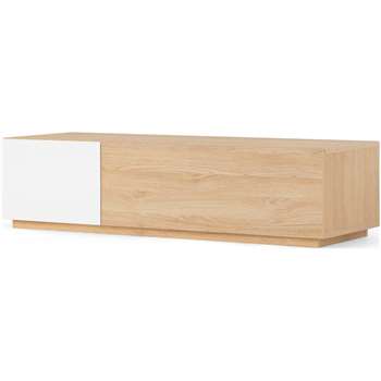 Hopkins Media Unit, Oak and White (30 x 120cm)