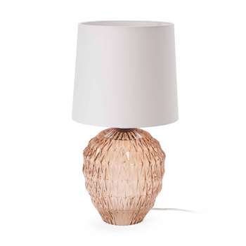 Horlev Table Lamp, Dusty Pink & White 37 x 26.5cm