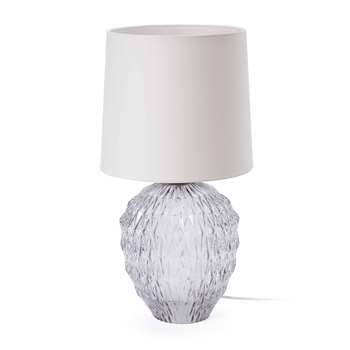 Horlev Table Lamp, Grey & White 37 x 26.5cm