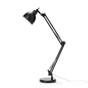 Hoven Table Lamp, Black With Transparent Cord 68 x 18cm