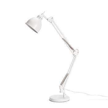 Hoven Table Lamp, White With Transparent Cord 68 x 18cm