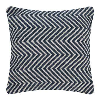 Hug Rug - Herringbone 100% Recycled Cushion - Navy (H45 x W45cm)