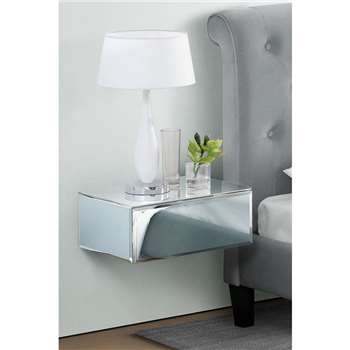 Inga Mirrored Floating Bedside / Console / Shelf / Storage System (18 x 44cm)