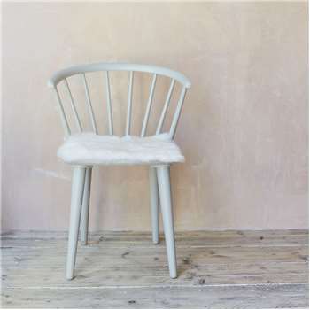 Ivory Sheepskin Seat Pad (H37 x W37cm)