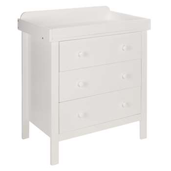 John Lewis Alex Dresser, Solid White (94 x 78.5cm)