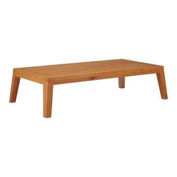 John Lewis & Partners Alta Outdoor Coffee Table FSC-Certified (Eucalyptus Wood), Natural (H33 x W137.5 x D79cm)