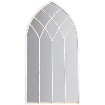 John Lewis Baptiste Arched Mirror, White (H95 x W50 x D2cm)