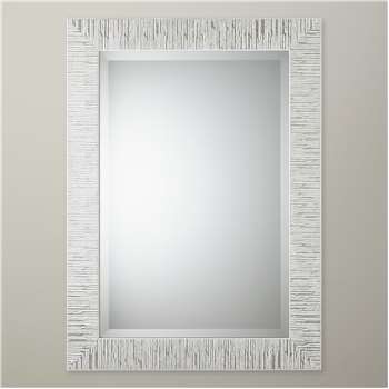 John Lewis Blanca Mirror, Silver/White (H68 x W58cm)