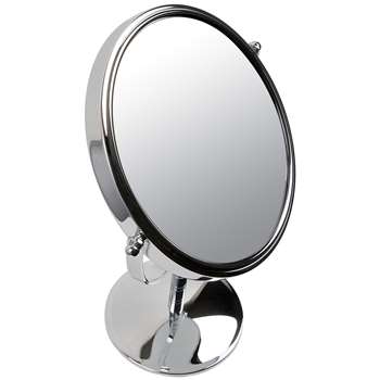 John Lewis Chrome Stand 7 x Magnifying Mirror (32 x 19cm)