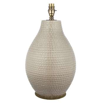 Croft Collection Rowan Fishingnet Jar Lamp Base, Taupe (H43 x W25 x D25cm)