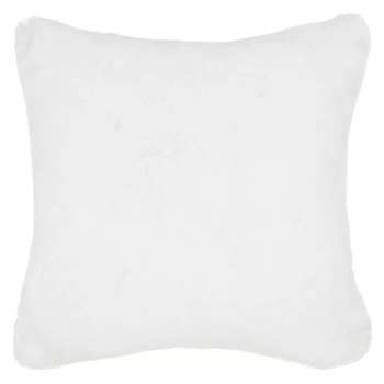 John Lewis & Partners Faux Fur Cushion, White (H45 x W45cm)