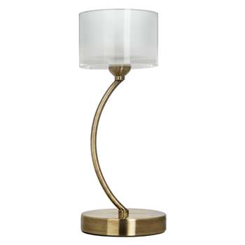 John Lewis Paige Touch Table Lamp, Antique brass (33 x 12.5cm)