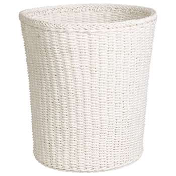 John Lewis Paper Rope Wastepaper Bin, White