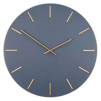 John Lewis & Partners Arne Wall Clock, Brass/Grey (Diameter 60cm)