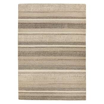 John Lewis & Partners Mosserud Stripe Rug, Grey (H170 x W240cm)