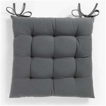 John Lewis & Partners Plain Seat Pad, Dark Grey (H43 x W43cm)