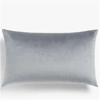 John Lewis & Partners Sloane Velvet Cushion, Steel (H35 x W55cm)