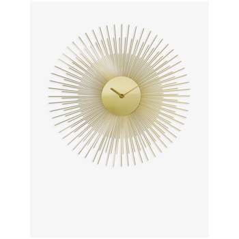 John Lewis & Partners Spindle Metal Analogue Wall Clock, Gold (Diameter 45cm)
