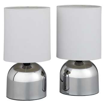 John Lewis The Basics Lucy Touch Lamp Duo, Set of 2 (25.5 x 14cm)