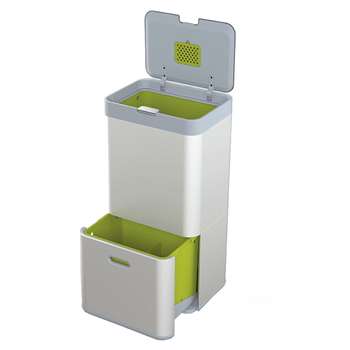 Joseph Joseph 60 Litre Totem Recycling Bin - Silver (80 x 40cm)
