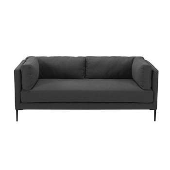 JOSH Anthracite 3-seater fabric sofa (73 x 191cm)