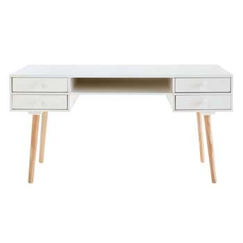 JOY White 4-Drawer Desk (H77 x W150 x D60cm)