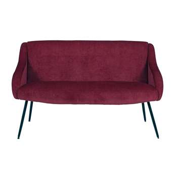 JOYCE Burgundy 2-seater fabric bench (76 x 138cm)