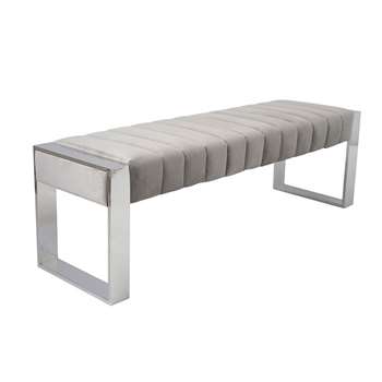 Judd Bench Silver - Dove Grey (H48 x W152 x D45cm)