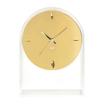 Kartell - Air Du Temps Clock - Crystal/Gold (H30 x W21.5 x D8cm)