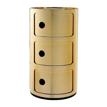 Kartell - Componibili Storage Unit - Gold - Large (Height 58.5cm)