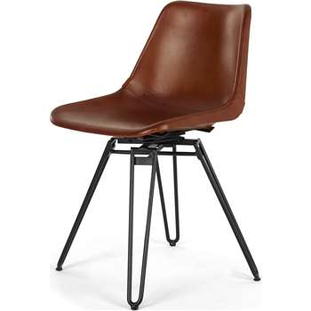 Kendal Office Chair, Tan and Black (H76 x W46 x D52cm)