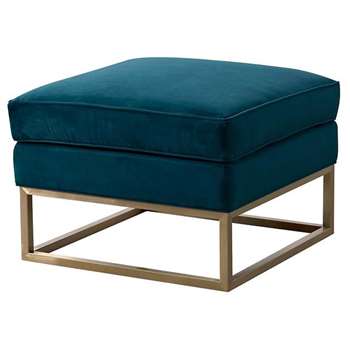Kenza Footstool - Peacock (H45 x W68 x D68cm)