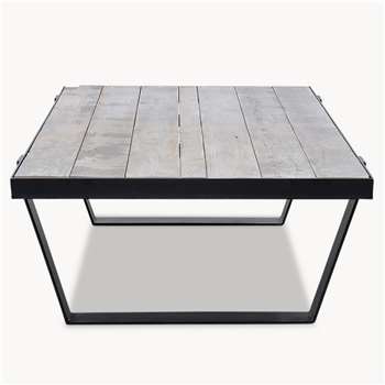 Kingswood Oak and Metal Coffee Table (H40 x W150 x D80cm)