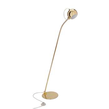 Koge Floor Lamp, Gold With Transparent Cord 128 x 28cm
