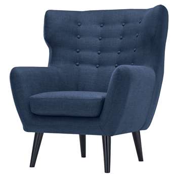 Kubrick Wing Back Chair, Scuba Blue (105 x 91cm)